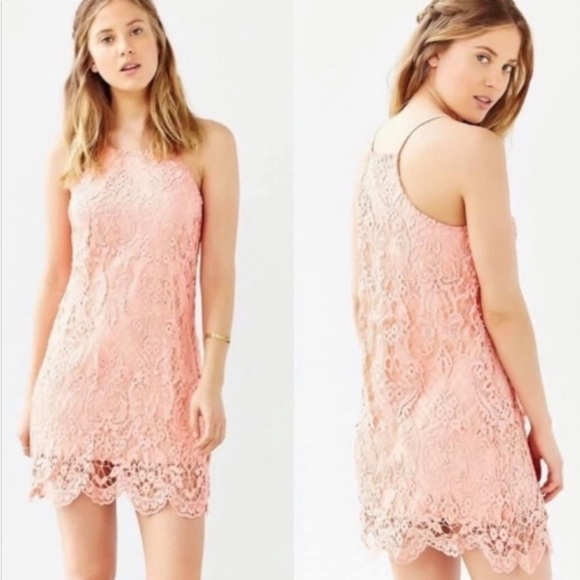 KIMCHI BLUE Urban Outfitters Lace Overlay Mini Dress - Picture 1 of 9